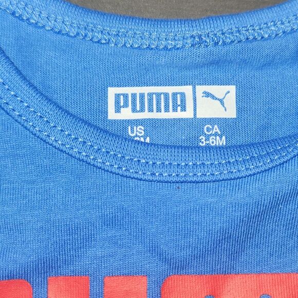 NWT PUMA 3-6 Months Baby One piece Blue/Red - Picture 2 of 4